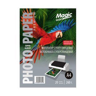 Фотобумага 260 г/м2 формат А3 20 листов RC Премиум суперглянцевая Magic