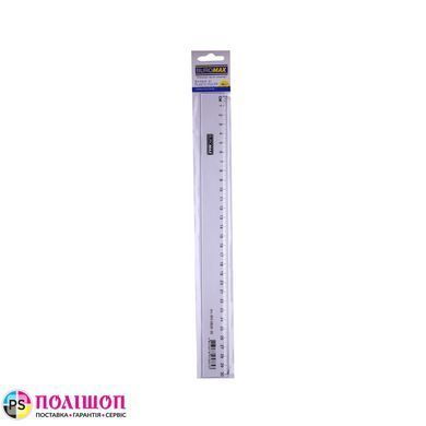 Лінійка пластикова BUROMAX 30 см, прозора, в пластиковому пакеті (BM.5826-30)