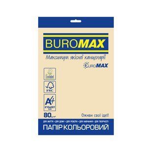 Папір кольоровий BUROMAX PASTEL EUROMAX, кремовий, 20 арк., А4, 80 г/м&sup2;
