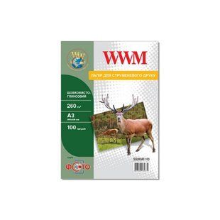 Фотопапір 260 г/м2 А3 100 аркушів шовк глянець WWM