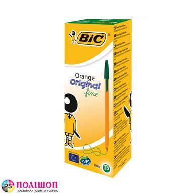 Ручка кулькова масляна BIC Orange Original, зелена, 0.8мм