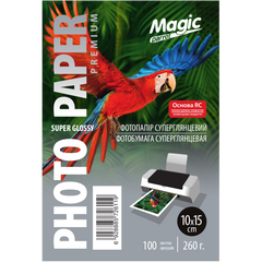 Фотопапір 260 г/м2 формат А4 20 аркушів RC Преміум суперглянцевий Magic
