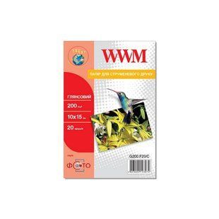 Фотопапір 200 г/м2 10х15 50 аркушів глянцевий WWM