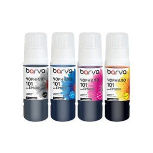 Комплект чорнил BARVA для Epson 101 BK/C/M/Y, 4х70 мл, OneKey, пігментне/водорозчинні