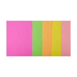 Набір кольорового паперу BUROMAX NEON, 5 кольорів, 50 аркушів, А4, 80 г/м&sup2;