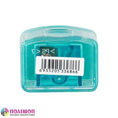 Точилка для карандашей DELI E0574 с контейнером, 1 отверстие, салатовая