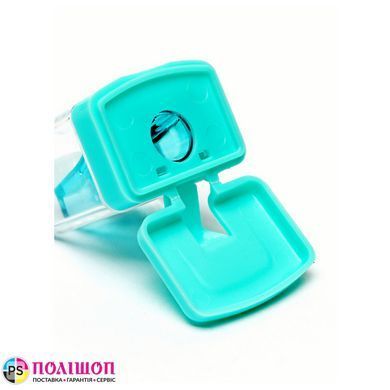 Точилка для карандашей DELI E0574 с контейнером, 1 отверстие, салатовая