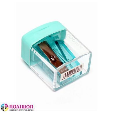 Точилка для карандашей DELI E0574 с контейнером, 1 отверстие, салатовая