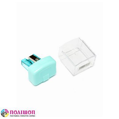 Точилка для карандашей DELI E0574 с контейнером, 1 отверстие, салатовая
