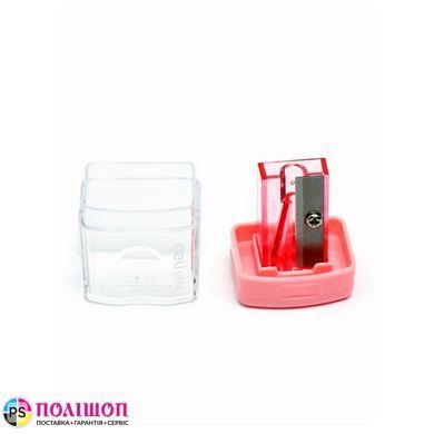 Точилка для карандашей DELI E0574 с контейнером, 1 отверстие, розовая
