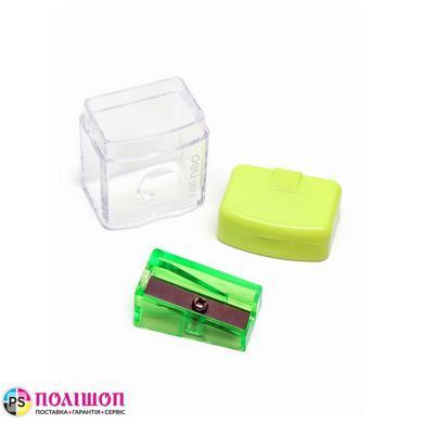 Точилка для карандашей DELI E0574 с контейнером, 1 отверстие, желтая