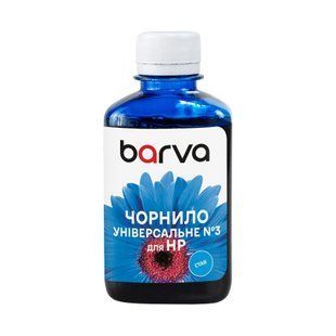 Чорнило для HP універсальне №3 180 мл, водорозчинне, блакитне Barva