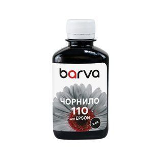 Чорнило сумісне для Epson 110 BK спеціальне 180 мл, пігментне, чорне Barva