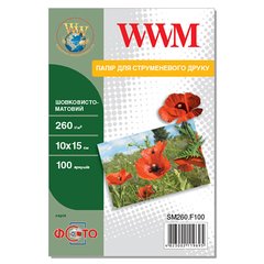 Фотобумага 260 г/м2 формат 10х15 100 листов шелк матовый WWM