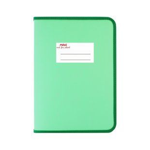 Папка-пенал пластикова на блискавці Maxi А4+ пастельна зелена (MX31647-84)