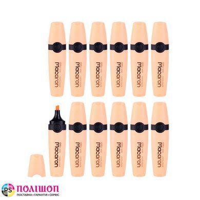 Маркер текстовий Deli Macaron пастель 1-5 мм помаранчевий