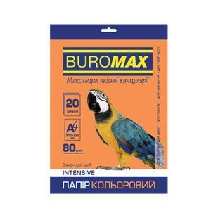 Папір кольоровий BUROMAX INTENSIVE, помаранчевий, 20 аркушів, А4, 80 г/м&sup2;