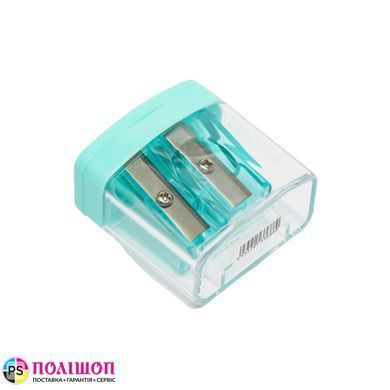 Точилка для олівців DELI E0576 з контейнером, 2 отвори, зелена