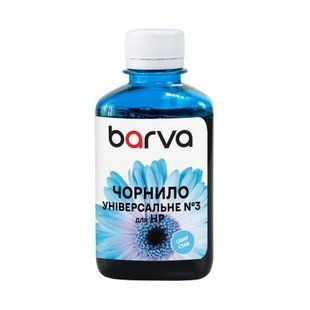 Чорнило для HP універсальне №3 180 мл, водорозчинне, світло-блакитне Barva