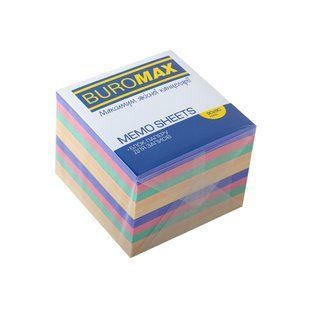 Блок паперу для нотаток BUROMAX ДЕКОР, 90х90х70мм, не склеєний (BM.2289)