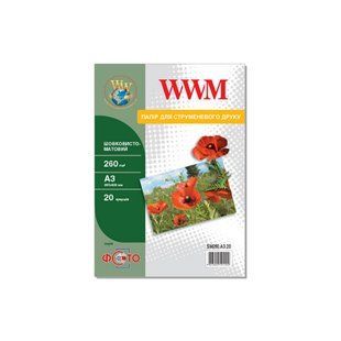 Фотобумага 260 г/м2 А3 20 листов шелк матовый WWM