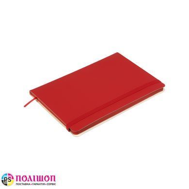 Блокнот діловий BUROMAX TOUCH ME А5, 96 аркушів, лінія, червоний, м'яка обкладинка зі штучної шкіри (BM.295202-05)