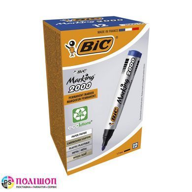 Маркер BIC Ecolutions Marking 2000 перманентний синій