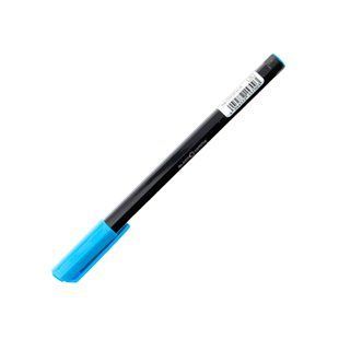 Ручка шариковая OPTIMA BLACK 0,7 мм, голубой колпачок, пишет синим