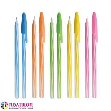 Набор из 5 масляных ручек OPTIMA FRESH UP 0,7 мм, корпус ассорти с белым, пишет синим