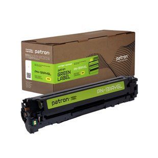 Картридж сумісний HP 131A (CF212A) Green Label, жовтий Patron (PN-131AYGL)