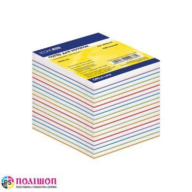 Папір для нотаток Economix, кольоровий зебра, 90х90, 1000 арк