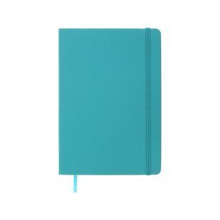 Блокнот діловий BUROMAX TOUCH ME А5, 96 аркушів, лінія, бірюзовий, м'яка обкладинка зі штучної шкіри (BM.295202-35)