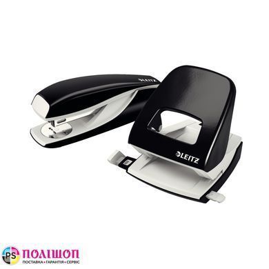Діркопробивач настільний металевий Leitz New NeXXt Style, 30 аркушів, колір сатиновий чорний