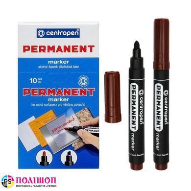 Маркер перманентный CENTROPEN 8566 коричневый 2,5мм