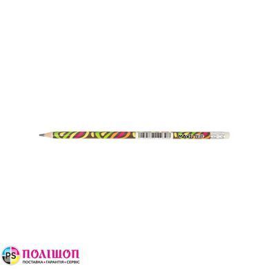 Олівець чорнографітний пластиковий MAXI Fun HB "Тигрові хвилі"