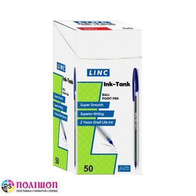Ручка кулькова масляна LINC Ink Tank 0,6 мм чорна