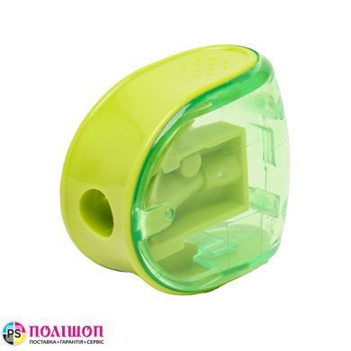 Точилка для олівців DELI E0578 з контейнером, 1 отвір, зелена