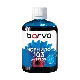 Чорнило для Epson 103C спеціальне 100 мл, водорозчинне, блакитне Barva