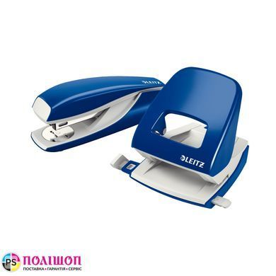 Дырокол настольный металлический Leitz New NeXXt Style, 30 листов, цвет титановый синий