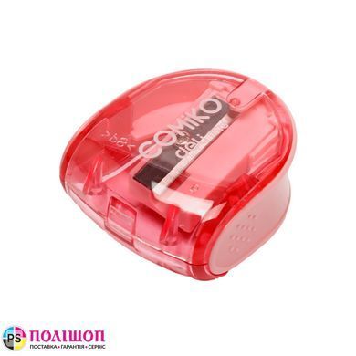 Точилка для олівців DELI E0578 з контейнером, 1 отвір, рожева