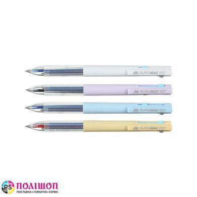 Автоматическая гелевая ручка BUROMAX 3-в-1, черные + синие + красные чернила (BM.8367)