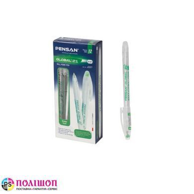 Ручка шариковая Pensan Global 0,5мм (Турция) зеленая