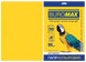 Папір кольоровий BUROMAX INTENSIVE, жовтий, 50 аркушів, А4, 80 г/м&sup2;