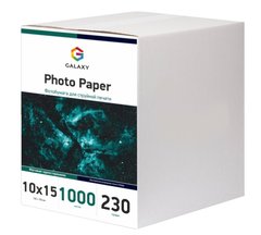 Фотопапір 230 г/м2 формат 10х15 1000 аркушів матовий Galaxy