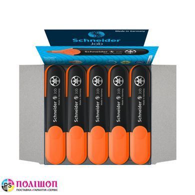 Маркер текстовыделитель SCHNEIDER JOB 1-5 мм, оранжевый