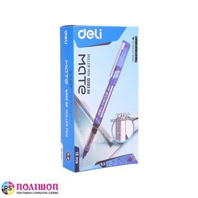 Ручка капілярна-ролер DELI MATE 0,5 мм, синя (EQ20230)