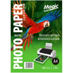 Фотопапір 170 г/м2 формат А4 100 аркушів матовий Magic