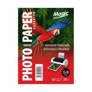 Фотобумага 200 г/м2 формат 13х18 100 листов глянцевая Magic
