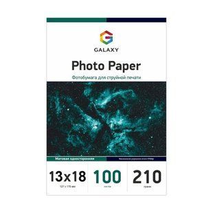 Фотобумага 210 г/м2 формат 13х18 100 листов матовая Galaxy