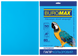 Папір кольоровий BUROMAX INTENSIVE, синій, 50 аркушів, А4, 80 г/м&sup2;